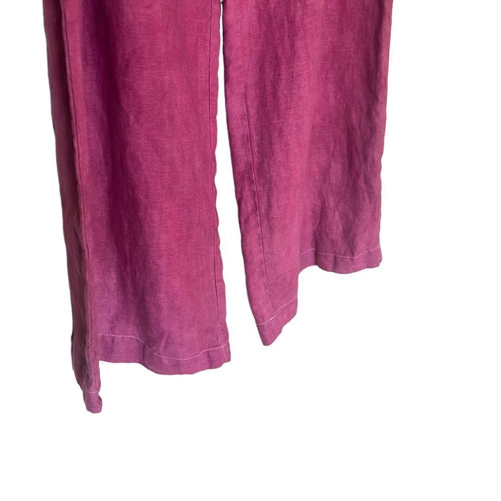 Jones New York 100% Linen Cropped Wide Leg Pants - Picture 3 of 7